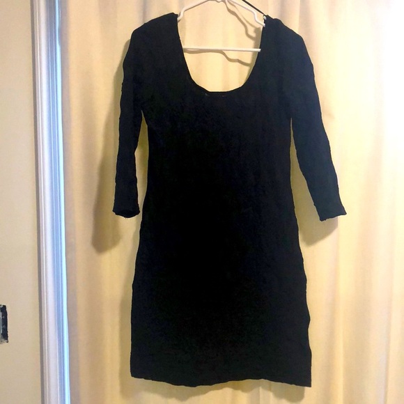 🔹4 for $30 Black H&M 3/4 sleeve Dress, size Medium - Picture 1 of 4